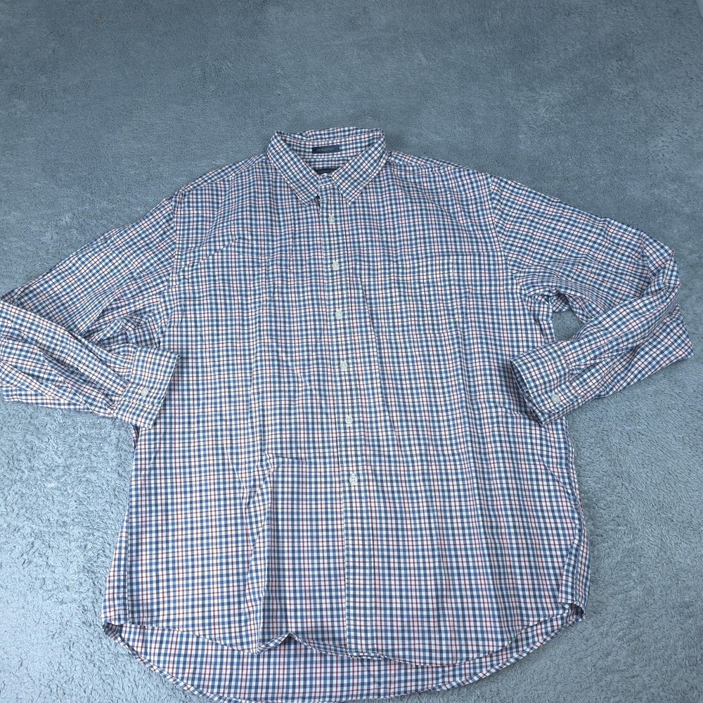 Pendleton Shirt Mens 2XL Blue Bridgeport Button Down Long Sleeve Check Cotton